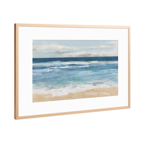 Poster mit Rahmen Kupfer "Ocean Waves-Fortsetzung" artboxONE - Abstrakt,Reise / Strand und Meer - Strand,Meer,Küste,Meer,Wellen