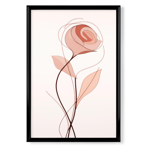 Delicate rose drawing