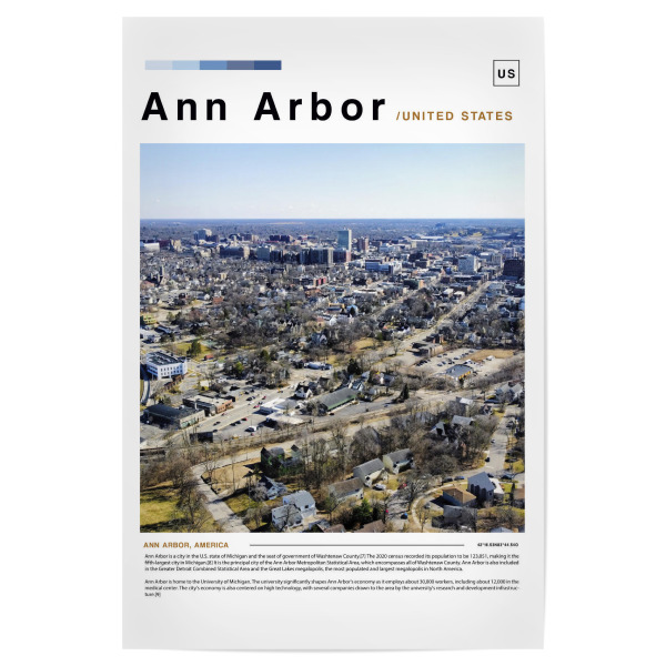 Poster "Cover der Zeitung Ann Arbor" artboxONE - Städte,Architektur