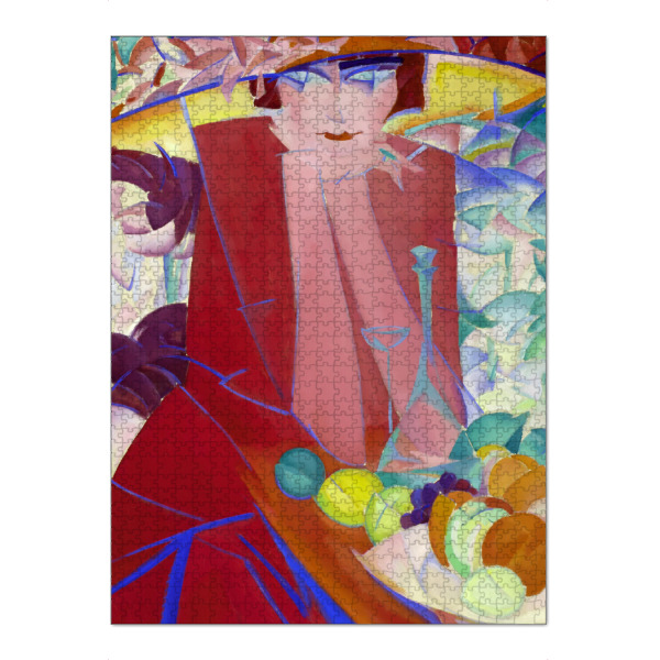 Puzzle Ravensburger "Dame mit großem Hut" artboxONE - Menschen,Für Mama,Für Papa