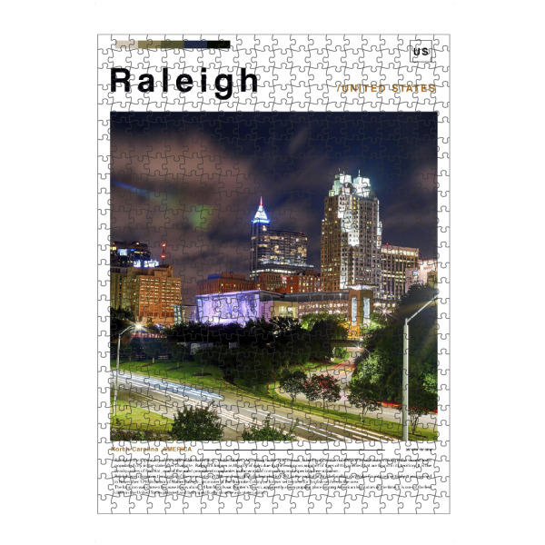 Puzzle Ravensburger "Raleigh-Zeitungscover" artboxONE - Städte,Architektur