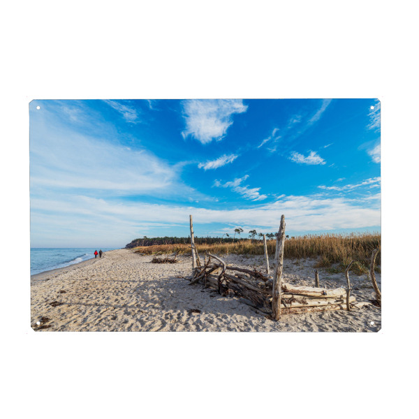 Metall Poster "Strand, Treibgut, Ostsee" artboxONE - Natur,Reise,Reise / Strand und Meer