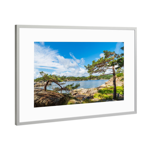 Poster mit Rahmen Silber "Riveneset Halbinsel" artboxONE - Natur,Reise,Reise / Strand und Meer,Reise / Länder
