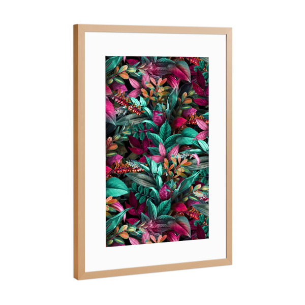 Poster mit Rahmen Kupfer "Gartenpunk" artboxONE - Floral,Tiere,Liebe