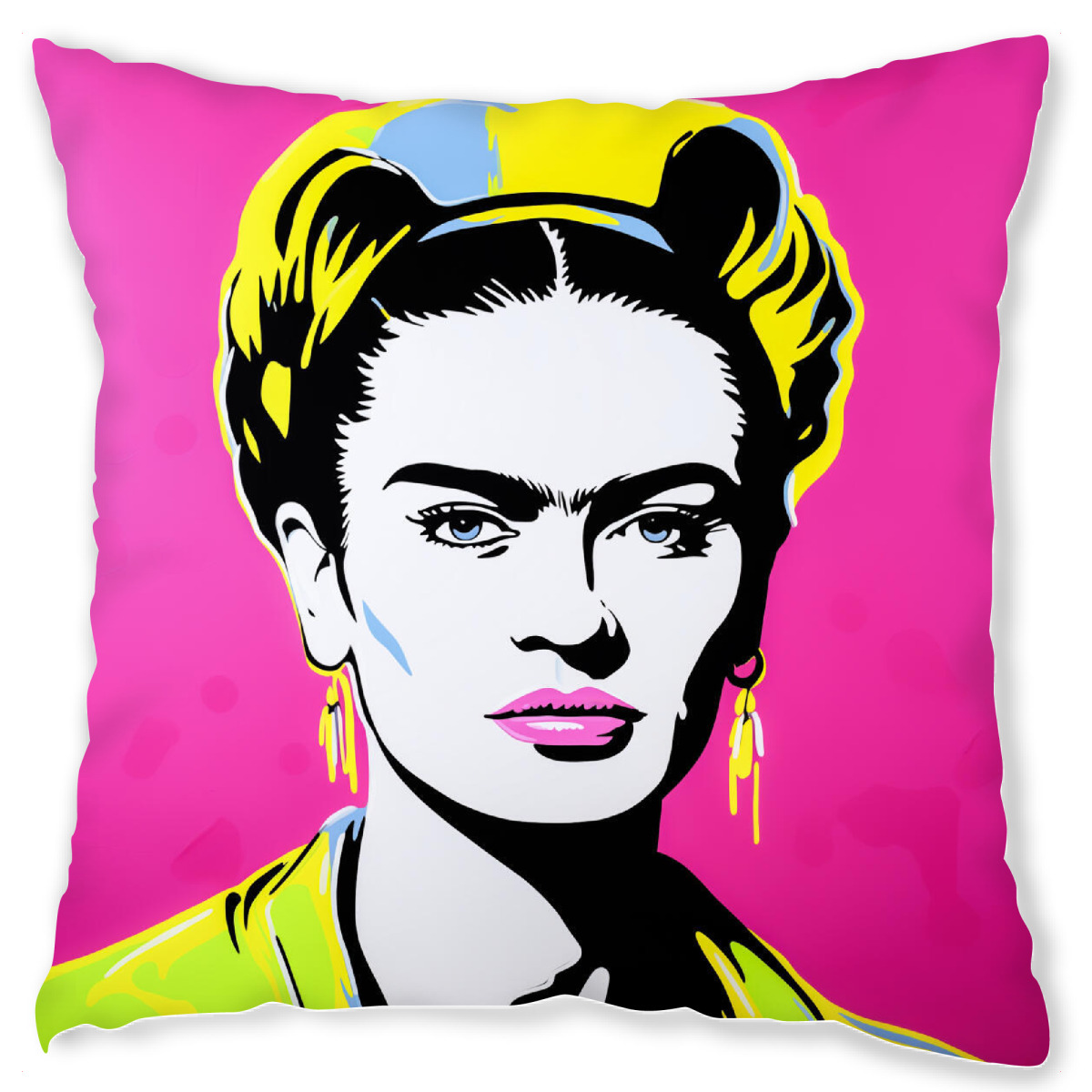 Design-Kissen "Frida pink Selbstportrߤt" artboxONE - Comic,Abstrakt,Menschen