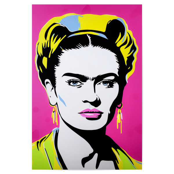 Poster "Frida pink Selbstporträt" artboxONE - Comic,Abstrakt,Menschen