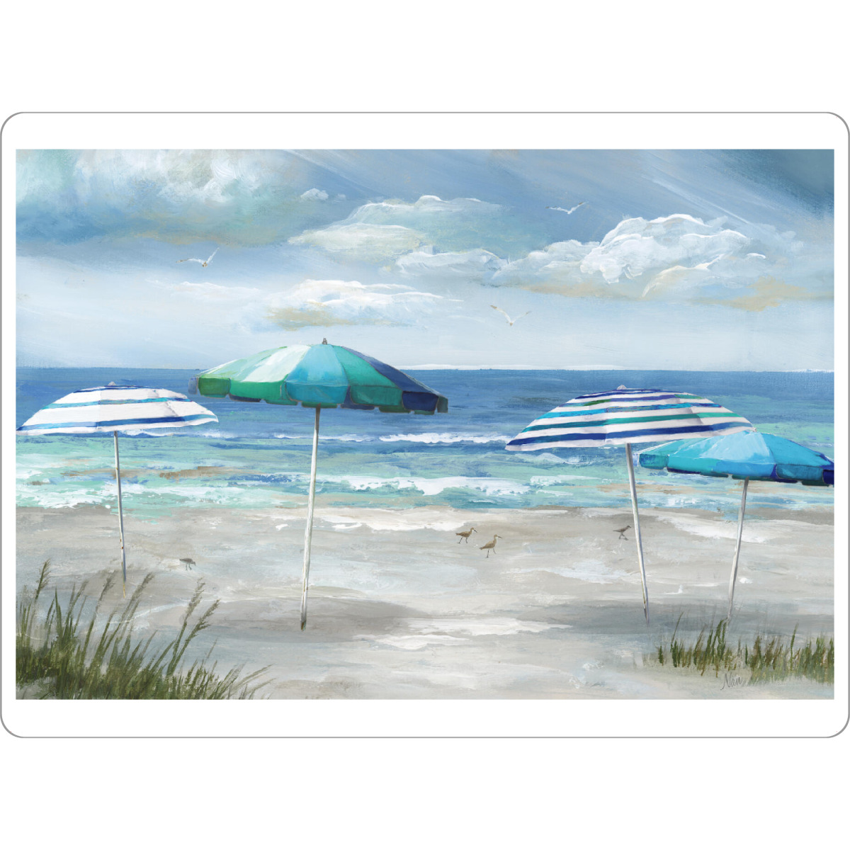 Tischset "Oceanside" artboxONE - Reise / Strand und Meer - Strand,Meer,Küste,Küste,Meer,Sonnenschirme - Bild strand