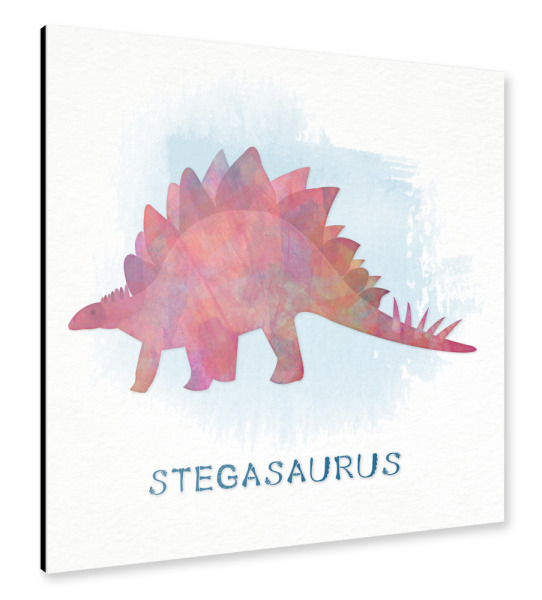 Alu-Dibond "Der Stegosaurus" 30x30 cm artboxONE