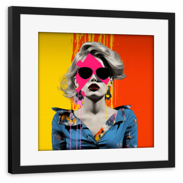 Poster mit Rahmen schwarz "FASHION WEEK" artboxONE - Menschen,Fashion,Für Mama - Mode,Fashionweek,Frau,Frauen,Modell
