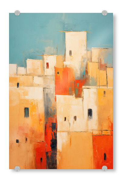 Acrylglasbild "Acryl-Wüstenstadt" artboxONE - Reise,Abstrakt,Architektur
