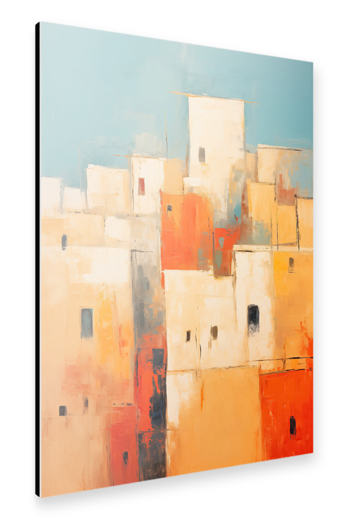 Alu-Dibond "Acryl-Wüstenstadt" 30x20 cm artboxONE