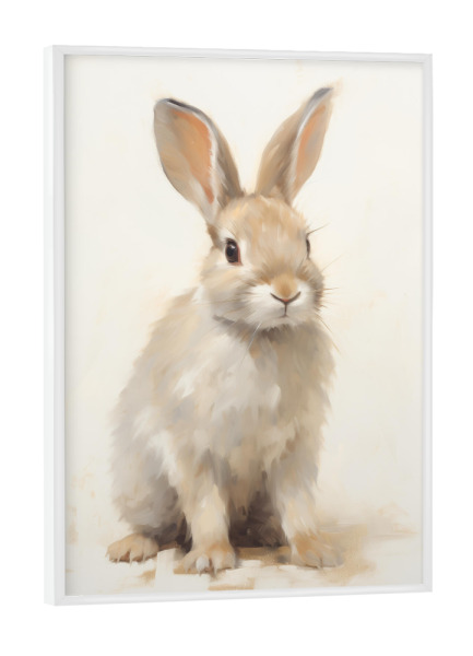 Poster mit weißem Rahmen "Young rabbit" artboxONE - Natur,Tiere