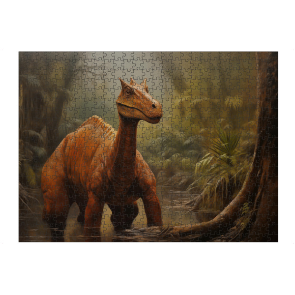 artboxONE Puzzle "Parasaurolophus-Gemälde" artboxONE - Natur,Tiere - Kunst,Groß,Leinwand,Dino,Dinosaurier,öl,Farbe,Gemälde,Parasaurolophus,Rex