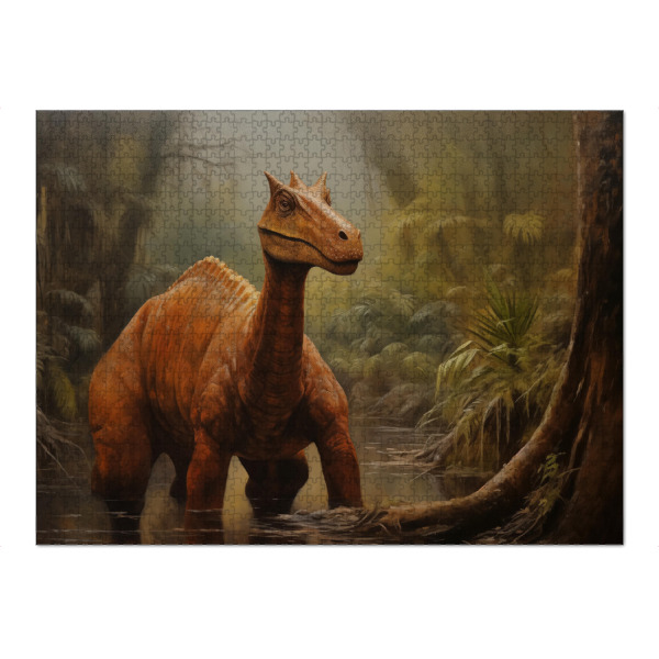 Puzzle Ravensburger "Parasaurolophus-Gemälde" artboxONE - Natur,Tiere - Kunst,Groß,Leinwand,Dino,Dinosaurier,öl,Farbe,Gemälde,Parasaurolophus,Rex