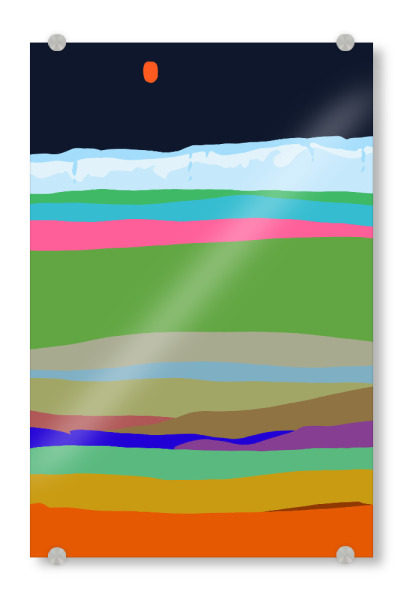 Acrylglasbild "Island, abstrakte Naturreise" artboxONE - Abstrakt