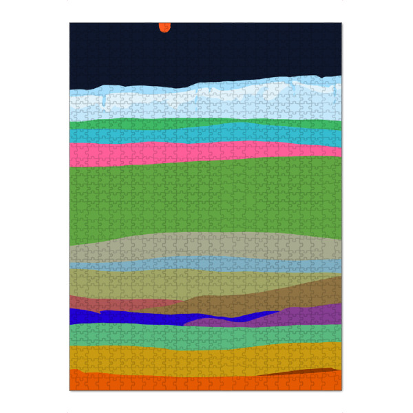 Puzzle Ravensburger "Island, abstrakte Naturreise" artboxONE - Abstrakt
