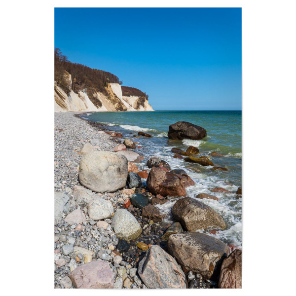 Poster 30x20 cm "Findlinge und Kreidefelsen" artboxONE - Natur,Reise,Reise / Strand und Meer