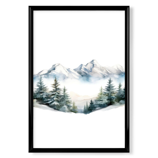 Felsige verschneite Berge