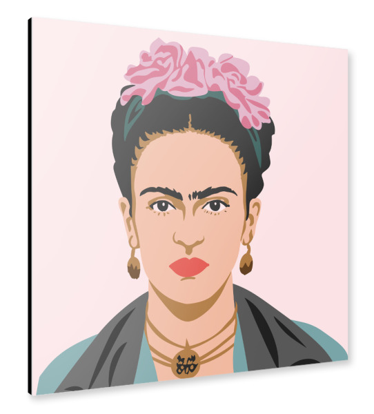 Alu-Dibond "Frida kahlo vector" 30x30 cm artboxONE