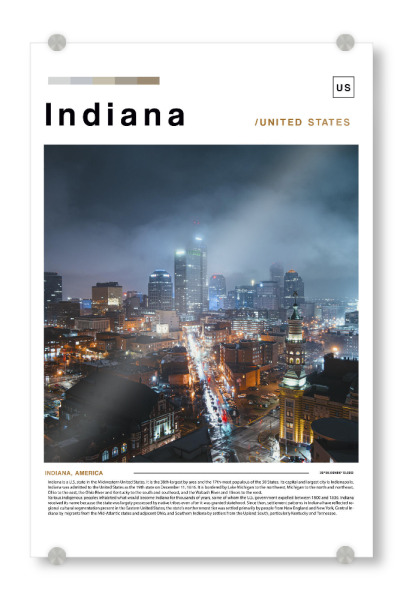 Acrylglasbild "Zeitung aus Indiana" artboxONE - Städte,Architektur