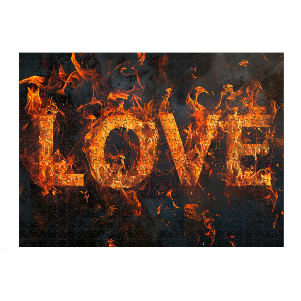 Puzzle Ravensburger "Brennende Liebe" artboxONE - Typografie,Liebe