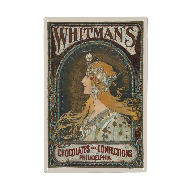 Holzbild "Mucha - Chocolate Philadelphia" artboxONE - Floral,Essen & Trinken,Menschen