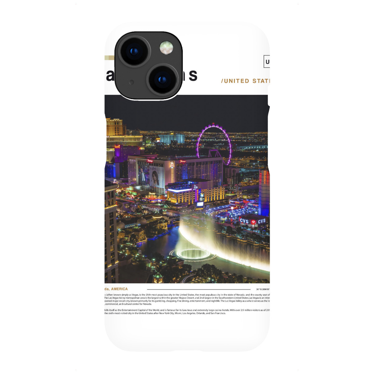 iPhone "Las Vegas Zeitungscover-b" Premium-Case Handyhülle artboxONE