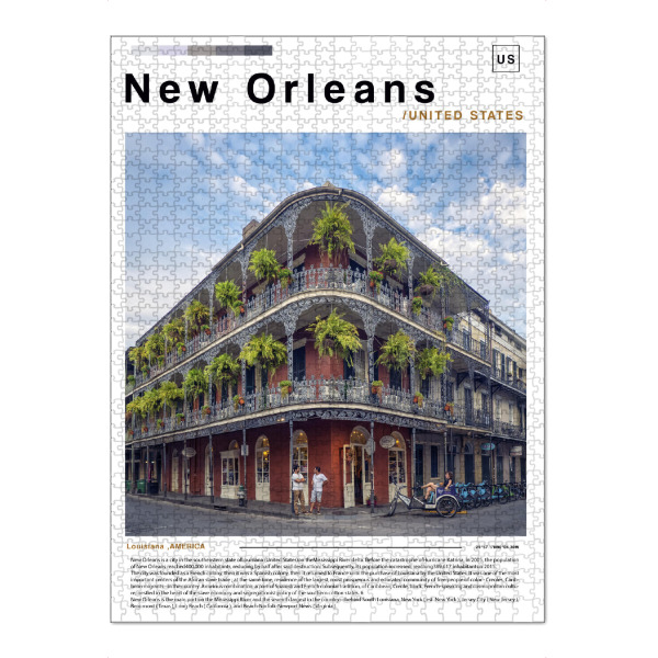 Puzzle Ravensburger "New Orleans-Zeitungscover" artboxONE - Städte,Architektur