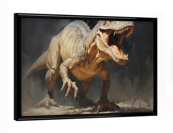 Poster mit schwarzem Rahmen "Tyrannosaurus Rex-Gemälde" artboxONE - Natur,Tiere