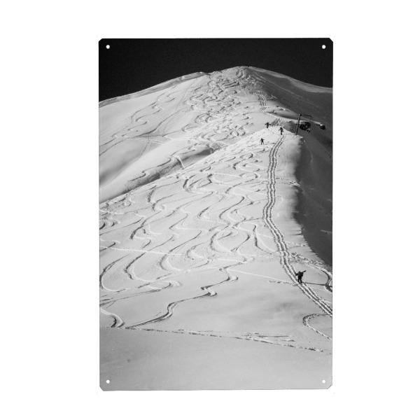 Metall Poster "In den Bergen wandern" artboxONE - Natur,Reise,Sport