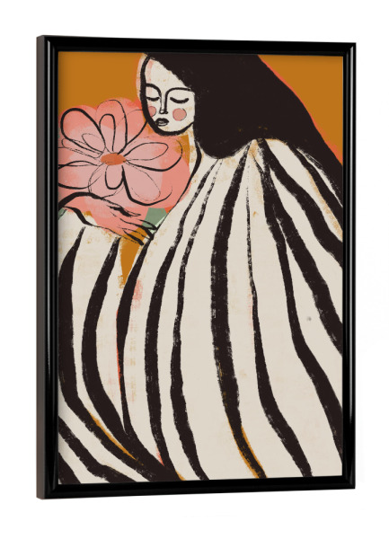 Poster mit schwarzem Rahmen "Ein stiller Moment" artboxONE - Floral,Abstrakt,Für Mama