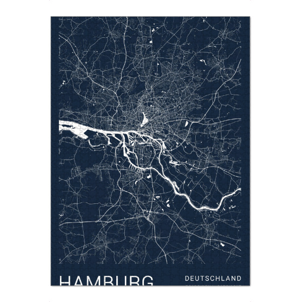 Puzzle Ravensburger "Hamburg Stadtplan" artboxONE - Städte / Hamburg,Kartografie