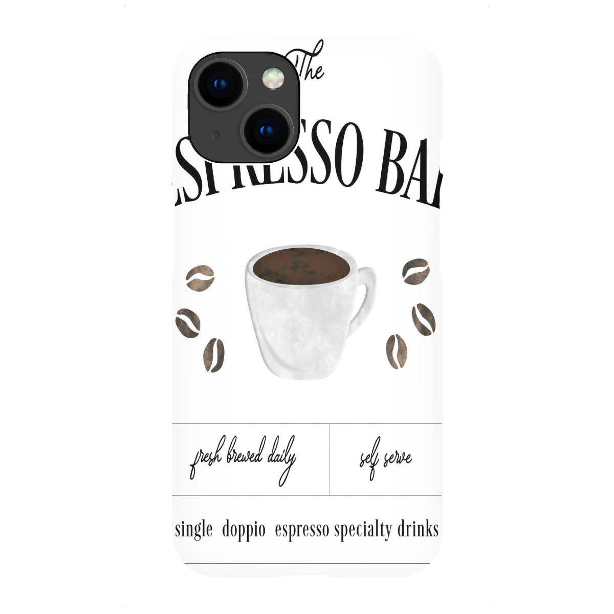 iPhone "Frisch gebrühte Espressobar" Premium-Case Handyhülle artboxONE