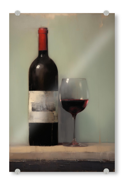 Acrylglasbild "Rotwein Liebe" artboxONE - Essen & Trinken,Abstrakt,Essen & Trinken / Alkohol