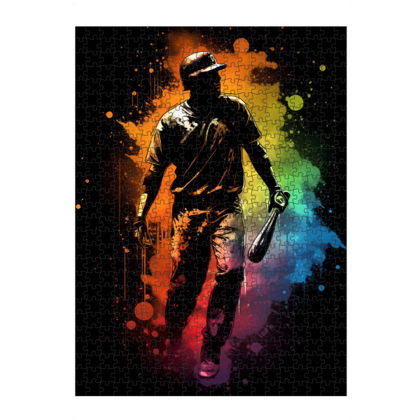 Puzzle Ravensburger "Baseball Colorful 2 (matart)" artboxONE - Sport - Baseball,Mlb,Major league baseball,Ball,Mannschaft,Sport,Bunt,Aquarell