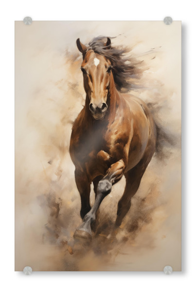 Acrylglasbild "Arabisches Pferdegemälde" artboxONE - Natur,Tiere - Tier,Arabische,Kunst,Leinwand,Pferd,Impressionistisch,Natur,öl,Gemälde,Tierwelt