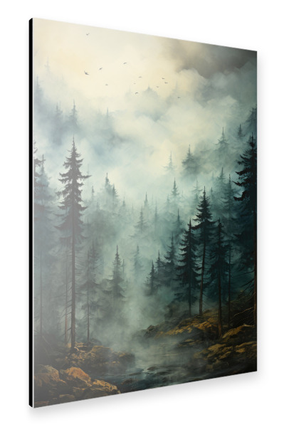 Alu-Dibond "Der Bergwald" 30x20 cm artboxONE
