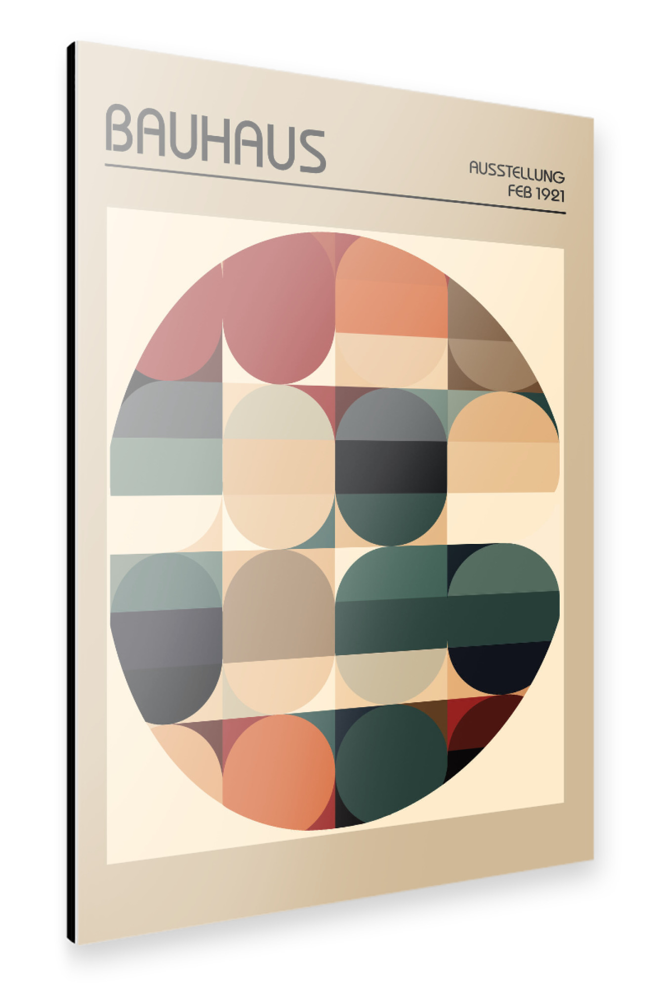 Alu-Dibond "Bauhaus-Retro-Grafik" 30x20 cm artboxONE