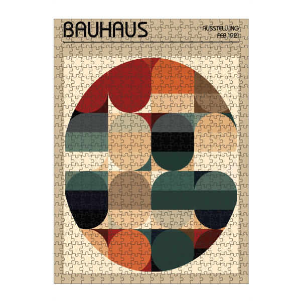 Puzzle Ravensburger "Bauhaus-Retro-Grafik" artboxONE - Typografie,Abstrakt,Geometrie