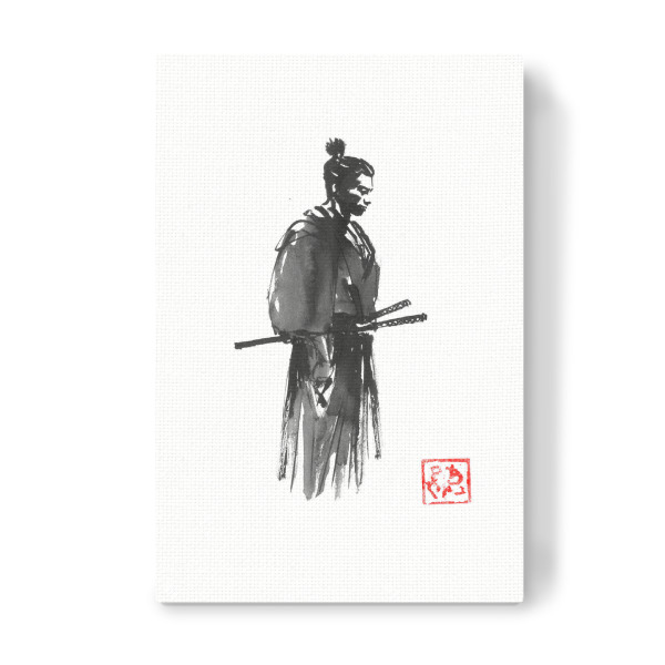 Leinwandbild "Samurai-Profil" artboxONE - Reise / Asien,Männer - Samurai,Sumie,Japan