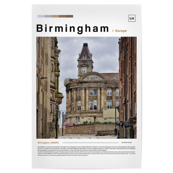 Poster "Cover der Birminghamer Zeitung" artboxONE - Städte,Architektur