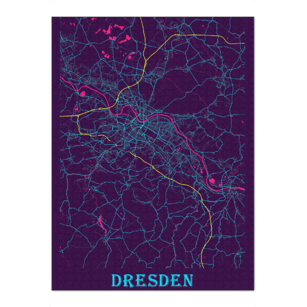 Puzzle Ravensburger "Dresden City" artboxONE - Städte / Dresden,Kartografie