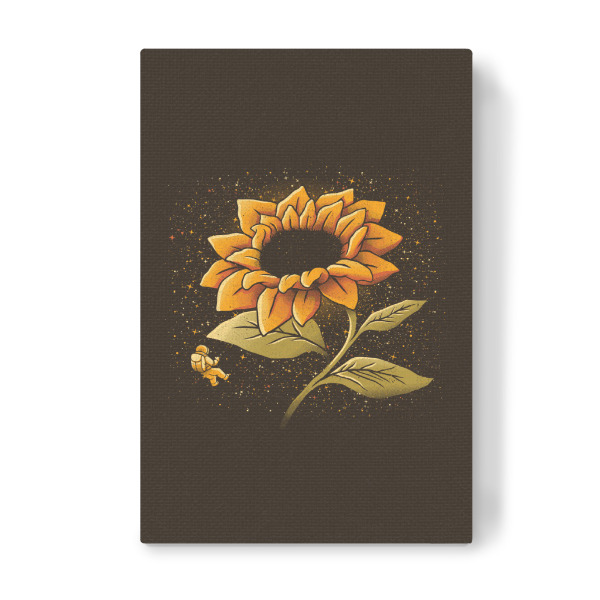Leinwandbild "Sonnenblume-Universum-Blume" artboxONE - Floral,Galaxy