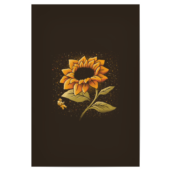 Poster 30x20 cm "Sonnenblume-Universum-Blume" artboxONE - Floral,Galaxy