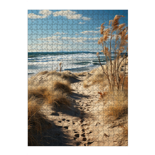 Puzzle Ravensburger "Strandromantik" artboxONE - Reise / Strand und Meer - Strandromantik,Strandweg,Sandstrand,Meer,Wellen,Sand,Beach,Traumstrand