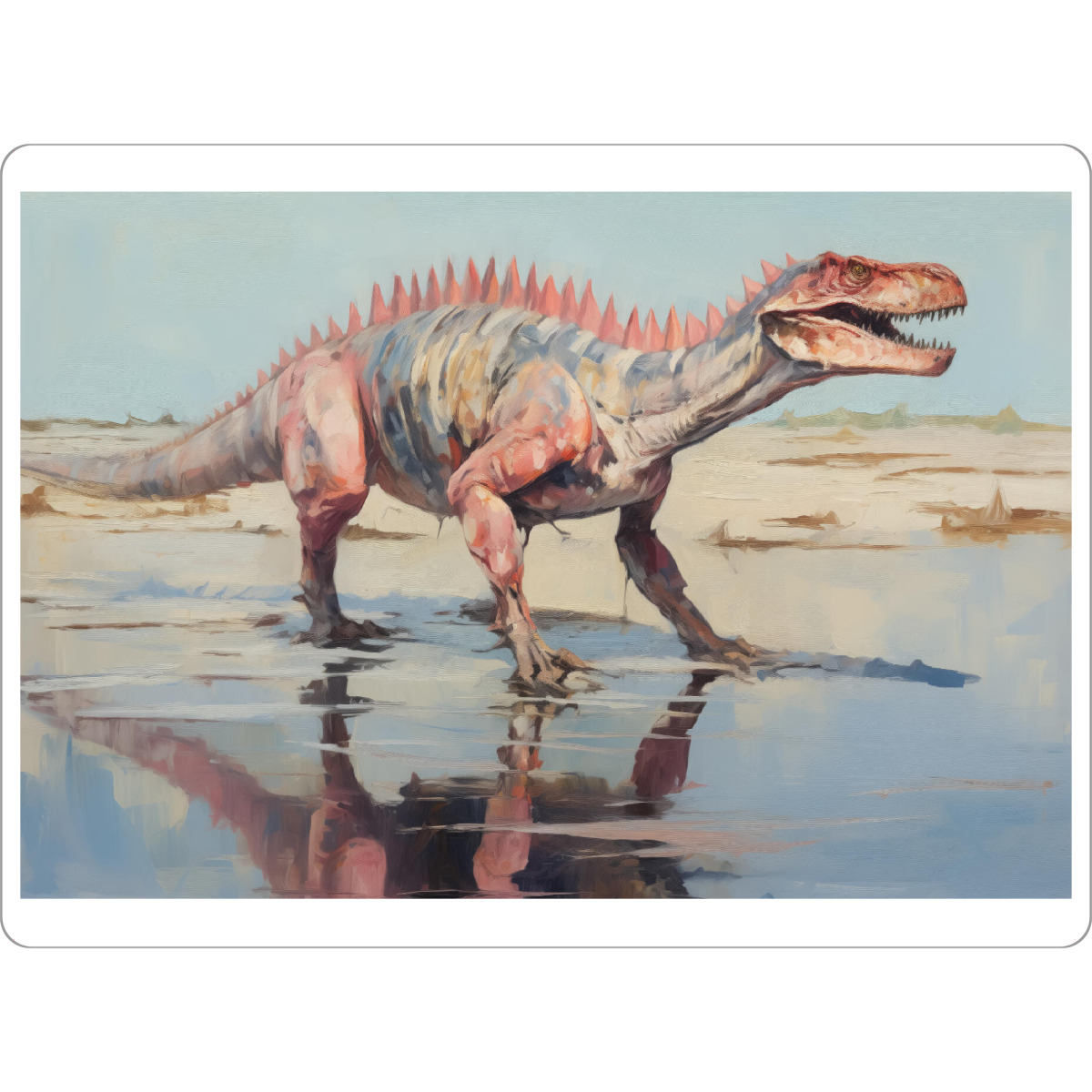 Tischset "Spinosaurus" artboxONE - Natur,Tiere - Kunst,Groß,Leinwand,Dino,Dinosaurier,öl,Farbe,Gemälde,Rex,Spinosaurus - Bild kunst