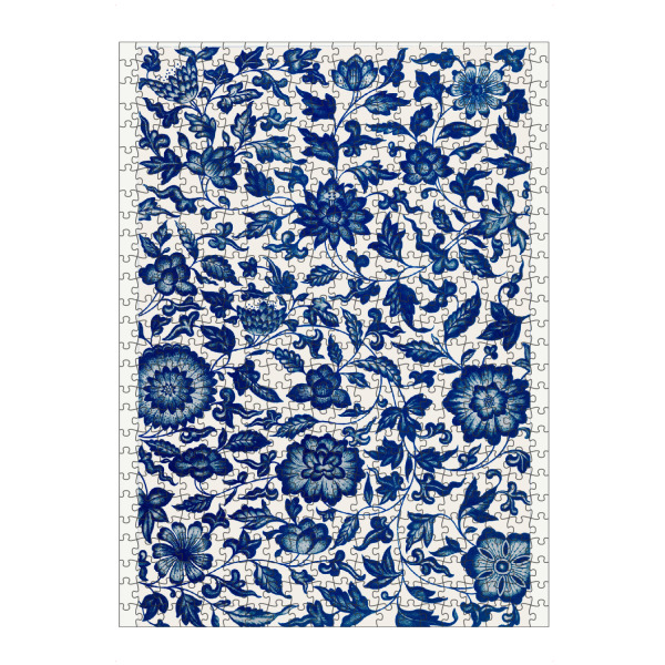 Puzzle Ravensburger "Owen Jones - Blue flower pattern" artboxONE - Natur,Floral - Indigo,Königsblau,Maritime,Floral,Natur,Blüte,Blume,Botanik
