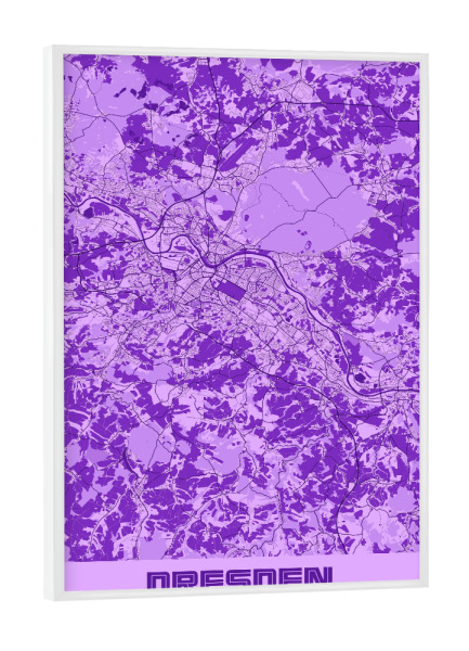 Poster mit weißem Rahmen "Dresden als Stadtplan" artboxONE - Städte / Dresden,Kartografie