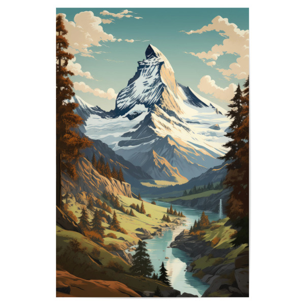 Poster 30x20 cm "Matterhorn Zermatt" artboxONE - Natur,Reise
