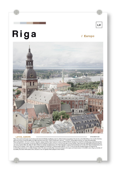 Acrylglasbild "Cover der Rigaer Zeitung" artboxONE - Städte,Architektur